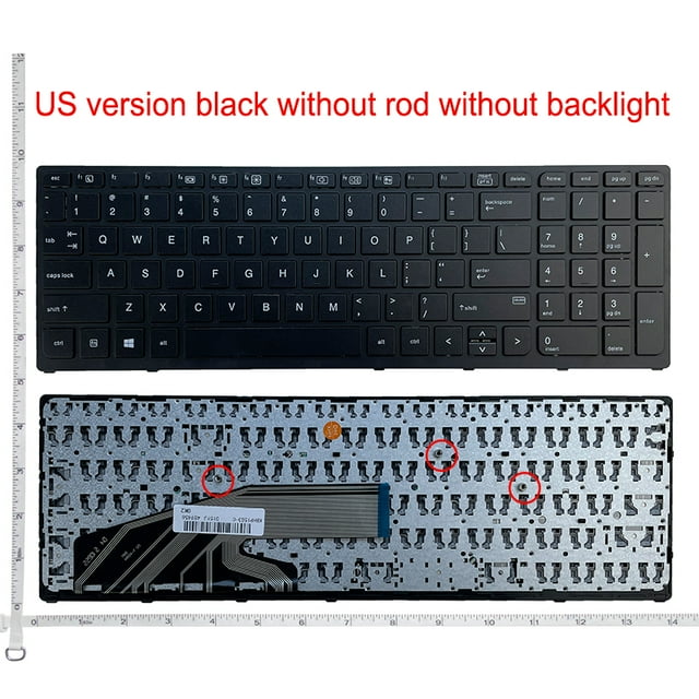 Nouveau Clavier Anglais pour HP pour ZBOOK 15 G3/15 G4 ZBOOK 17 G3/17 G4 HSTNN-C87C Clavier d'Ordinateur Portable Rétroéclairé avec Cadre Sans Rétroéclairage