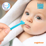 Oogiebear 2 Pack Booger and Ear Wax Picker with Case, Safe for Newborns, Orange/Blue