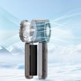 thumbnail image 4 of Mini Ventilateur Portatif Transparent à Main, Rechargeable par USB, Ventilateur de Poche Portable à Grand Débit avec Cordon de Serrage Extérieur Ajustable, Format Compact 13,5 cm, Léger pour les Voyages et l'Usage Quotidien, 4 of 7
