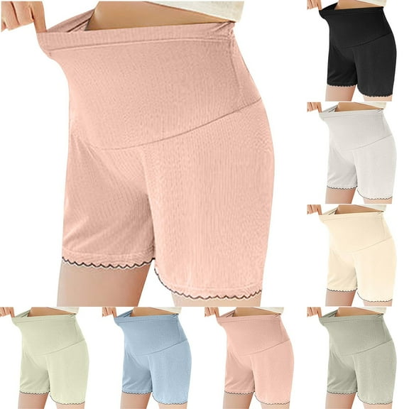 ShaoRunShi Womens Maternity Boyshort Underwear Over Bump Pregnancy High Waisted Panties Lounge Pajama Shorts
