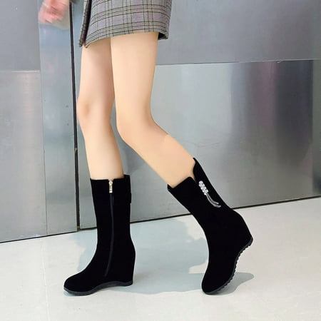 

Yoslce Shoes Women Autumn And Winter Women S Boots Side Zipper Flat Bottom Boot