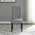 thumbnail image 2 of Roundhill Furniture Leviton Dining Chair, Set of 2, Gray, 2 of 5