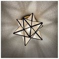 thumbnail image 3 of 12-Inch Moravian Star Ceiling Light Brass Boho Moroccan Lamp With Seeded Glass Shade, 3 of 3