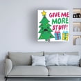 thumbnail image 2 of Canvas Wall Art - toddart 'Give Me More Stuff Xmas Tree' Wall Art for Living Room, Bedroom, or Office Décor by Trademark Fine Art - 14 x 14 Inches, 2 of 4