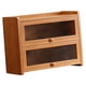 thumbnail image 5 of Organizador de pan de madera compacto con puerta abatible, 2 niveles, versátil, para despensa de cocina, ideal para tazas, , platos y vasos., 5 of 9