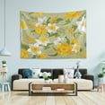 thumbnail image 4 of Beautiful White Yellow Daffodil Flower Floral Leaves Tapestry Aesthetic Tapestry Wall Hanging 90" x 60" Inches Home Decor Gifts, 4 of 6