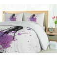 thumbnail image 5 of Ambesonne Watercolor Duvet Cover Set, Creativity Text Shape, 2-Calking, Purple Black Coconut, 5 of 7
