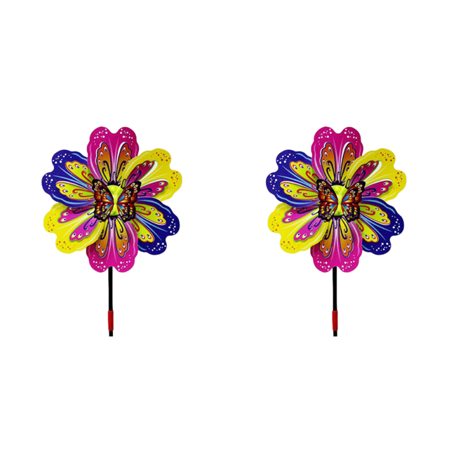Juguete Plástico Molino Viento Colorido Mariposa 3D para Jardín (flor)