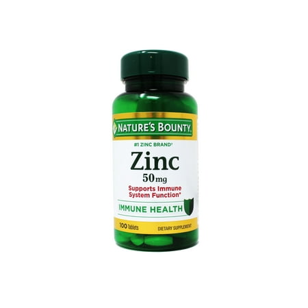 Nature's Bounty Immune Health Zinc Caplets, 50 mg, 100 Ct