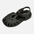 thumbnail image 3 of UngA Toddler Sandals Girl Boys and Girls Lightweight Adjustable Sandal Buckles with Hook and Loop Heel Closure Flower Girl Sandals(Black,Size 11), 3 of 4