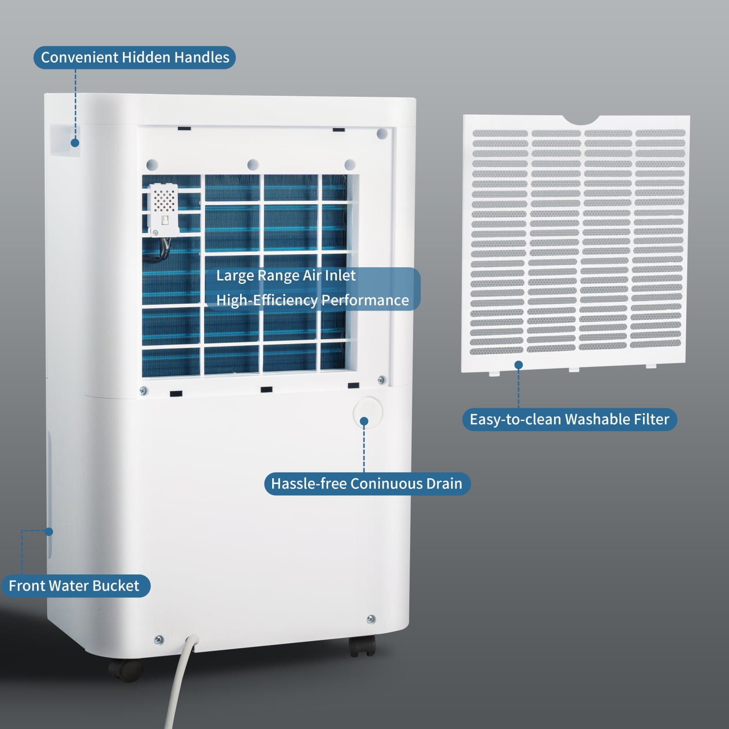 FREONIC Energy Star 16.9 pt. Up to 4500 sq.ft. Dehumidifier in