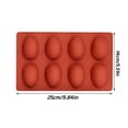 thumbnail image 2 of Egg Mold Silicone Chocolate Mold, 8-Cavity Oval Easter Egg Shape Baking Mold, Food-Grade Heat-Resistant for DIY Jelly Cake Soap Making, Easy Release Reusable Kitchen Tool, 2 of 2