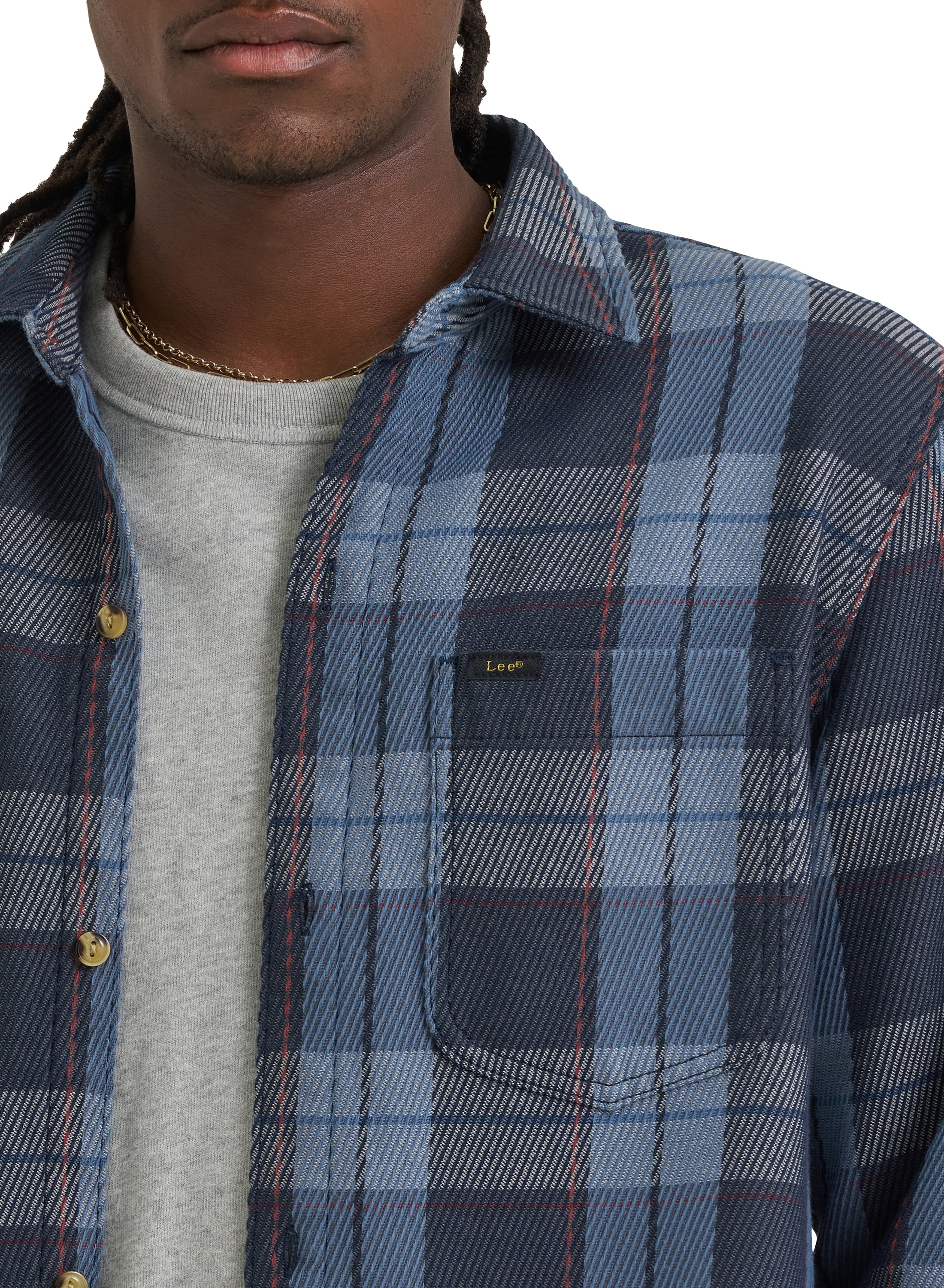 Lee Mens Plaid Overshirt