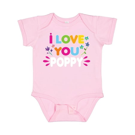 

Inktastic I Love You Poppy with Flowers Gift Baby Girl Bodysuit