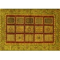 thumbnail image 1 of Ahgly Company Machine Washable Indoor Rectangle Abstract Yellow Modern Area Rugs, 7' x 10', 1 of 4