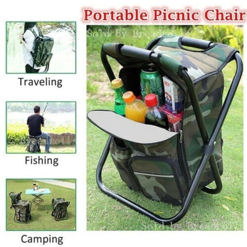 GEERTOP Lightweight Folding Camping Chair with Cooler Insulated Bag  Portable Waterproof Backpacking Fishing Stool Hiking Seat Camping Gear for  Outdoor Indoor Picnic Travel Beach BBQ : : Sports & Outdoors