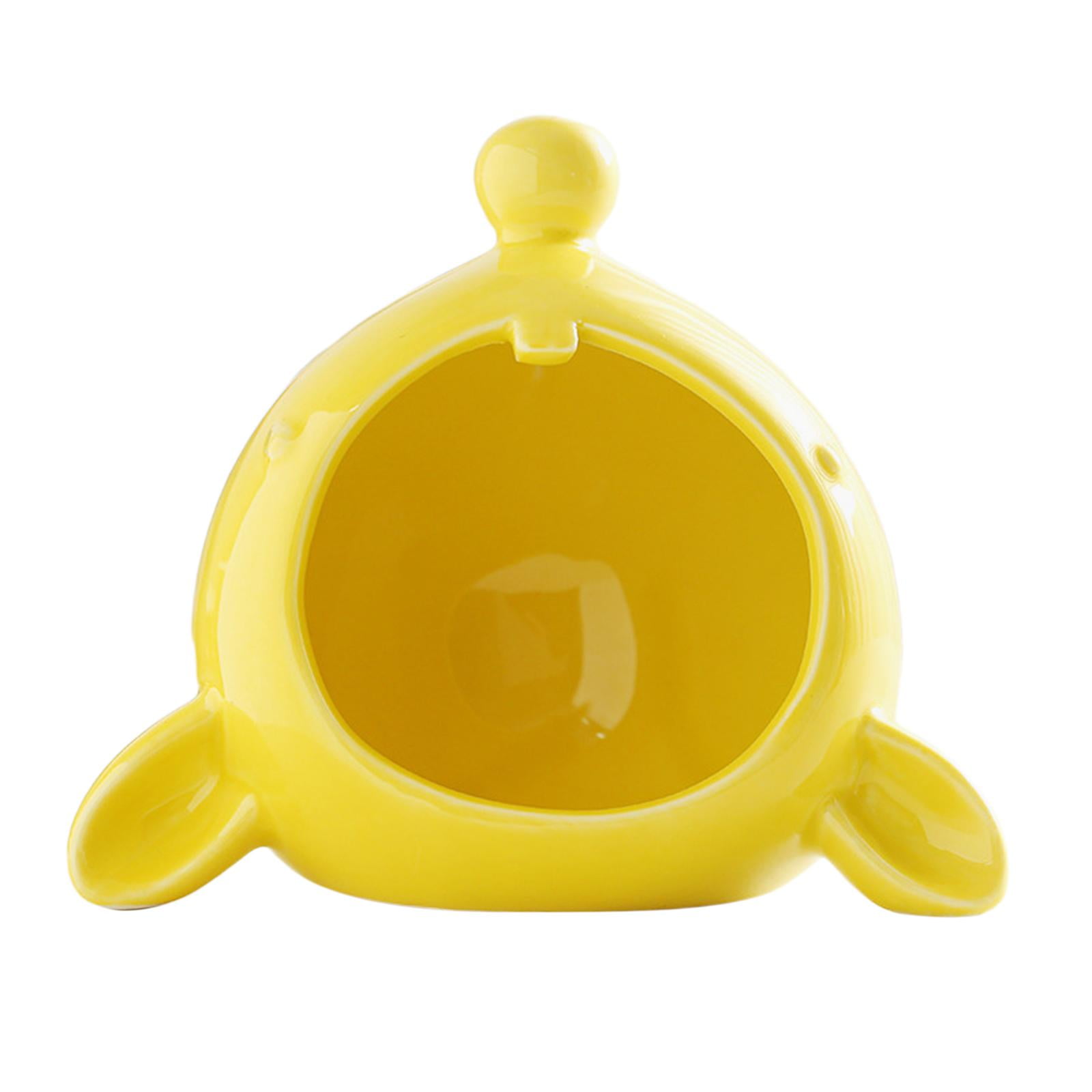 Gazechimp Hamster Hideout House Small Hut Hideaway House for Hedgehog Hamster Lemmings Yellow