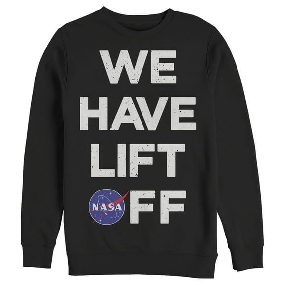 Men's NASA Bold Lift Off Sweatshirt Black Large