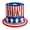 A-2, variant on 4th of July Decoration Glitter Top Hat, Shiny Independence Day American Flag Top Hat, Patriotic Red White Blue Sequin Party Hats for Memorial Day USA Party Costume Accessories