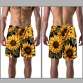 thumbnail image 3 of luoweisi Men's Beach Shorts Quick Dry Swim Trunks with Mesh Lining Sunflower 2XL, 3 of 5