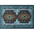 thumbnail image 1 of Ahgly Company Indoor Rectangle Persian Light Blue Traditional Area Rugs, 7' x 10', 1 of 4