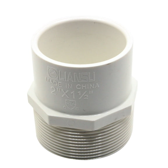 Thrifco 8113198 2 Inch Male Thread x 1-1/2 Inch Slip PVC Adapter SCH 40