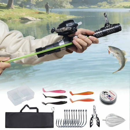Runzkzy Fishing Slingshot Rod Fish Shooting Reel Multifunctional Fish Throwing Rod