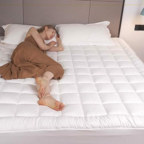 Details about   Luxury Cooling Pillow Top Mattress Pad Bed Cover Snow Down Alternative Topper 