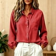 thumbnail image 5 of GigrtiJin Cotton Button Down Shirts for Womens Long Sleeve Collared Loose Blouses Dressy Casual Work Button up Shirts with Pockets, 5 of 7