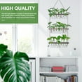 thumbnail image 4 of XXXFLOWER Wall Hanging Propagation Station with Wooden Stand 7 Glass Test Tubes 3 Tiered Planters Wall Terrarium, 36 x 15.7 inch, 4 of 8