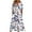 White, variant on Up to 65% Off ! Fmbrln Womens Summer Floral Dress Button V Neck Short Sleeve Pleated Flowy Long Dress Casual Loose Sun Dress with Pockets