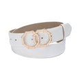 thumbnail image 1 of Inc International Concepts Double-Circle Bamboo-Buckle Belt, White, Small, 1 of 1