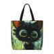 thumbnail image 1 of Fotbe Cute Big-Eyed Black Cat Bolsa Tote con Estampado para Mujer, Bolsos con Cremallera, Bolsa de Hombro Casual de Gran Capacidad con Bolsillos Internos, 1 of 7