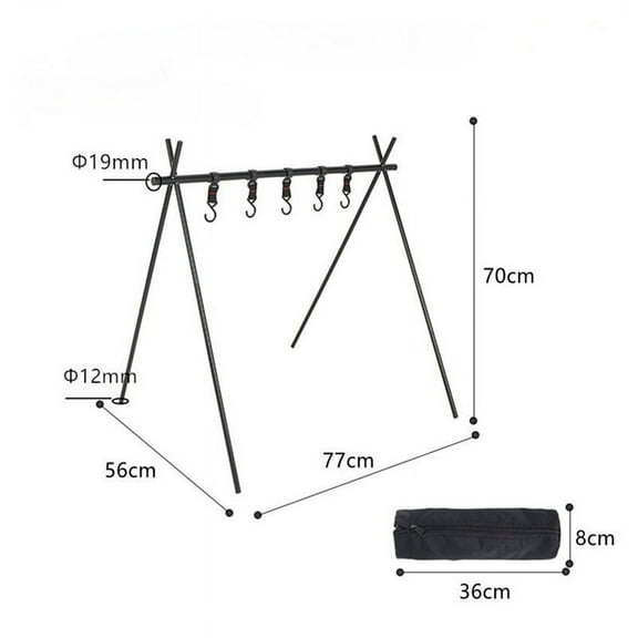 Heavy-Duty Outdoor Camping Triangular Hanging Rack - Easy Setup & Compact