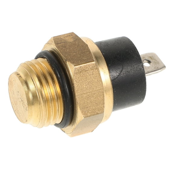 IDEANATEGRATE 1Pack Golden Metal Radiator Fan Temperature Switch for Motorcycle Cooling System Repair 1.4x0.8x0.8in