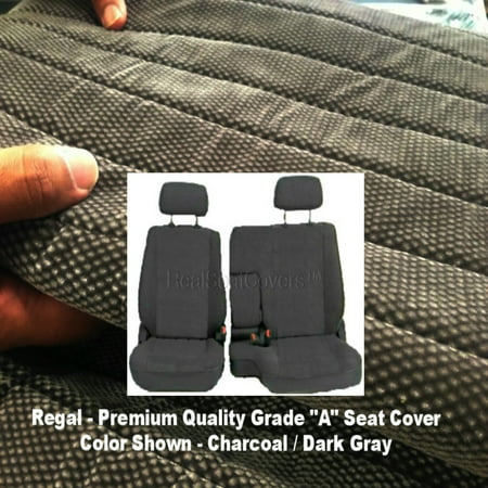 A67 Seat Covers for Toyota Tacoma 1995 - 2000 Front 60/40 Split Bench Adjustable Headrest Armrest Access Charcoal Dark