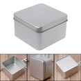 thumbnail image 2 of YIEMEEN 9x9cm Small Metal Tin Silver Storage Box for Case Organizer For Money Coin Candy, 2 of 9