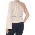 thumbnail image 2 of RACHEL ROY Womens Pink One Shoulder Bell Sleeve Cocktail Top Size: XL, 2 of 2
