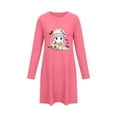 thumbnail image 4 of SimpleJoyi Womens Pajama Halloween Chest Print Long Sleeve Crewneck Midi Nightgown, 4 of 6
