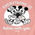 thumbnail image 3 of Disney - Mickey & Friends - Mickey & Minnie - Everything is Better with You - Toddler And Youth Girls Short Sleeve Graphic T-Shirt, 3 of 6