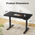 thumbnail image 3 of CHITOOMA 55 x 30 Electric Standing Desk with One-Piece Desktop, Sit Stand Desk with Thickened Tabletop, Height Adjustable Stand Up Desk with Cable Management for Home, 3 of 6