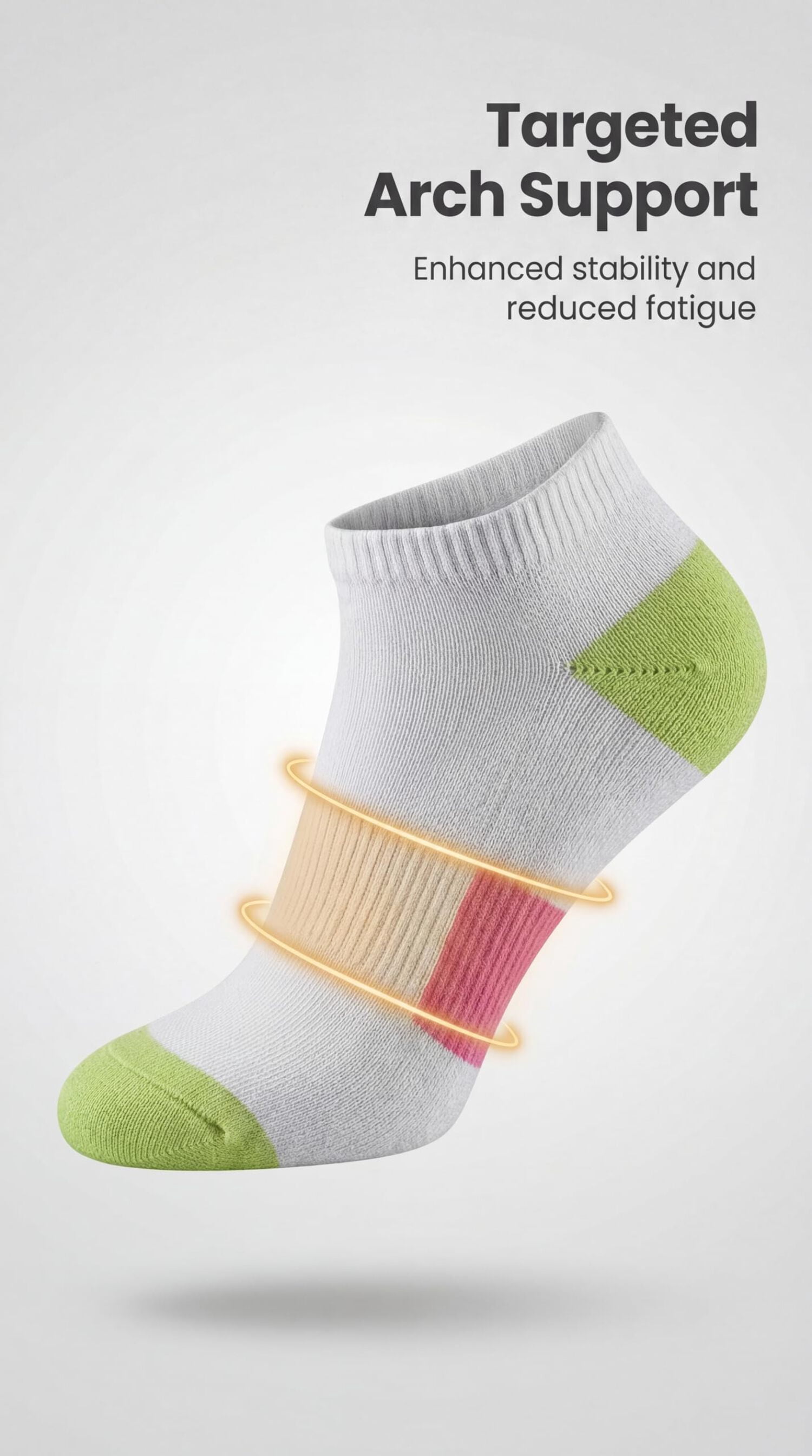 Tipi Toe Women's Athletic Ankle Socks with Arch Support 12-Count
