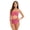 Rose Red, variant on EFINNY Women's One Piece Shiny Swimsuits Front Tie Bathing Suit Sexy Cutout Waisted Swimwear