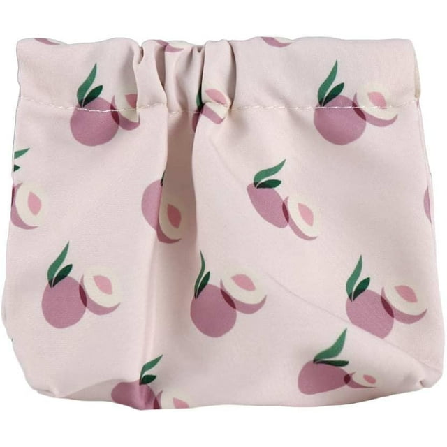 Sac Cosmétique de Poche ZOUSSIQI, Petite Pochette de Maquillage Portable à Fermeture Automatique, Mini Sac de Rangement de Voyage pour Cosmétiques Bijoux Pièce Rouge à Lèvres (Rose) CA919-91681