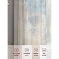 thumbnail image 5 of Blue Beige Sheer Curtains 108 Inch Length 2 Panels Set, Modern Watercolor Abstract Art Voile Window Treatment Semi Sheer Long Curtains Drapes for Bedroom/Living Room/Kitchen 52"x108"x2, 5 of 7