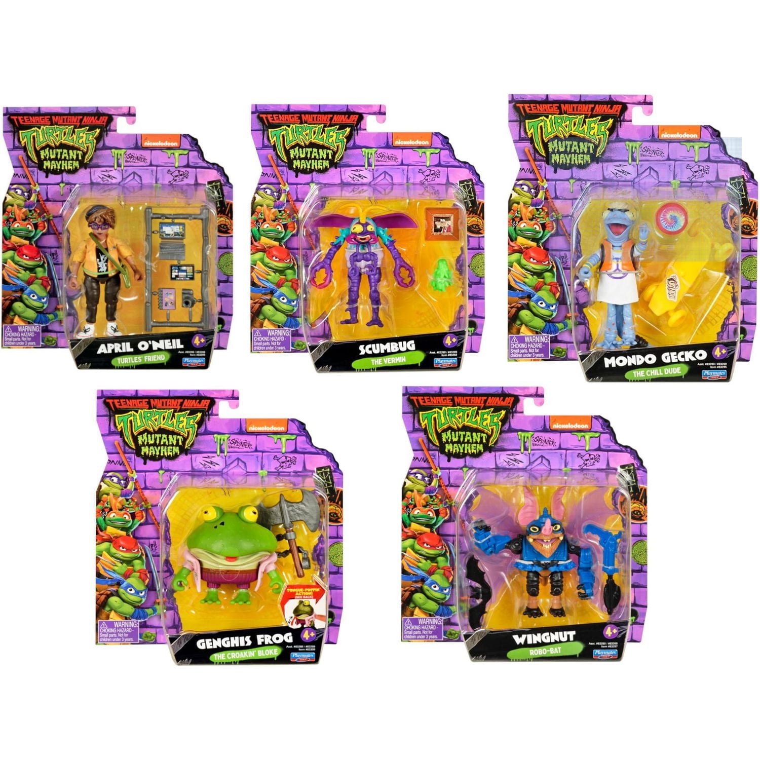 Teenage Ninja Turtles Mutant Mayem Figure Pack Sidekicks 5 Pack