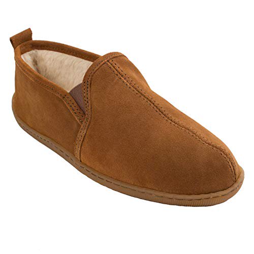Minnetonka Men's Pile Lined Romeo Slipper Brown 10 M US