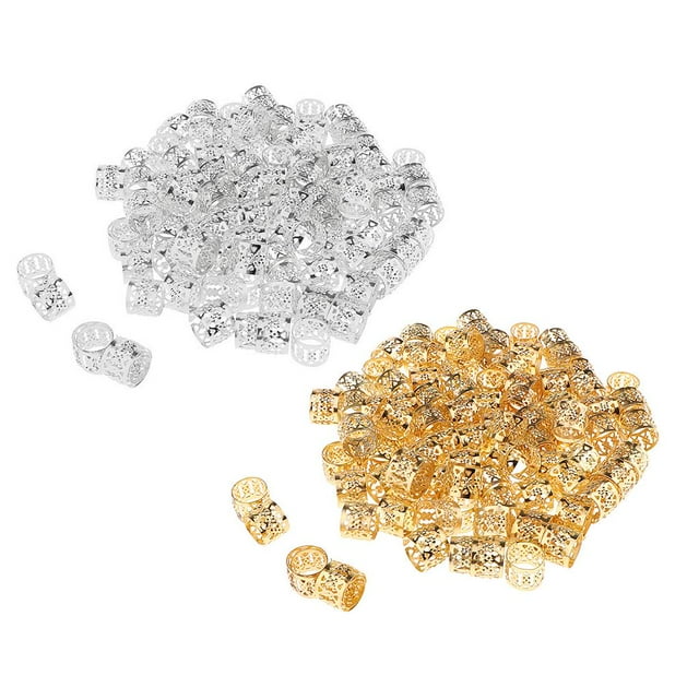 Adornos de anillos de pinza para el cabello Yinane 200 piezas Perlas de pelo rastas