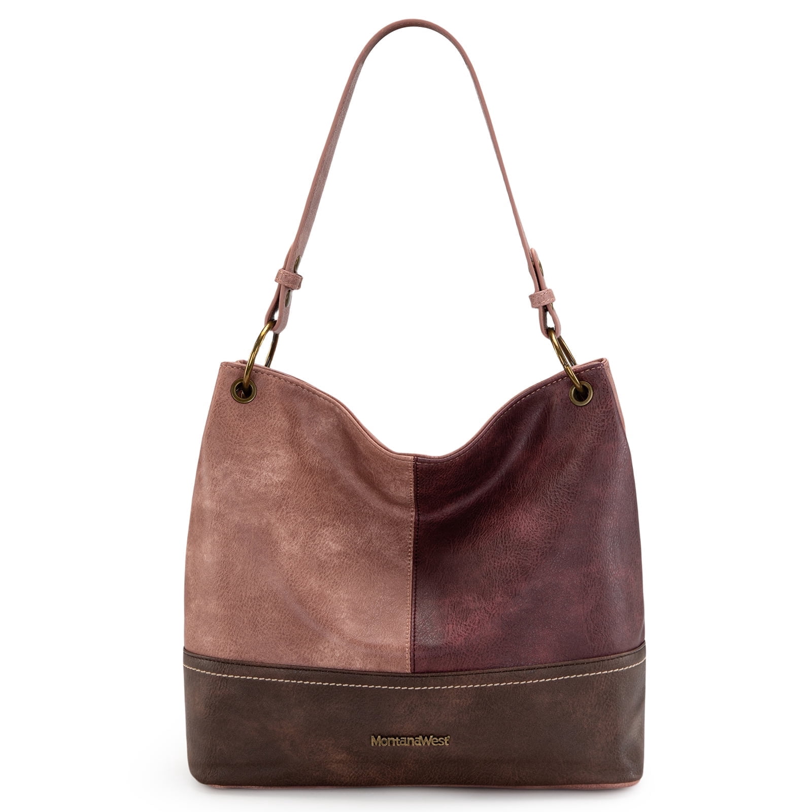 Montana West Purses for Women Hobo Shoulder Handbags with Zipper, Pink