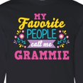 thumbnail image 4 of Inktastic My Favorite People Call Me Grammie with Flowers Long Sleeve T-Shirt, 4 of 5